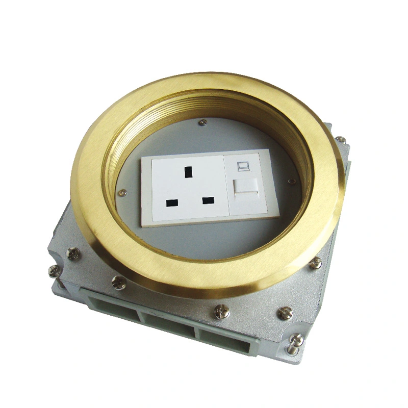 160mm Round Cover Hidden Floor Socket Swivel Type Underfloor Sockets