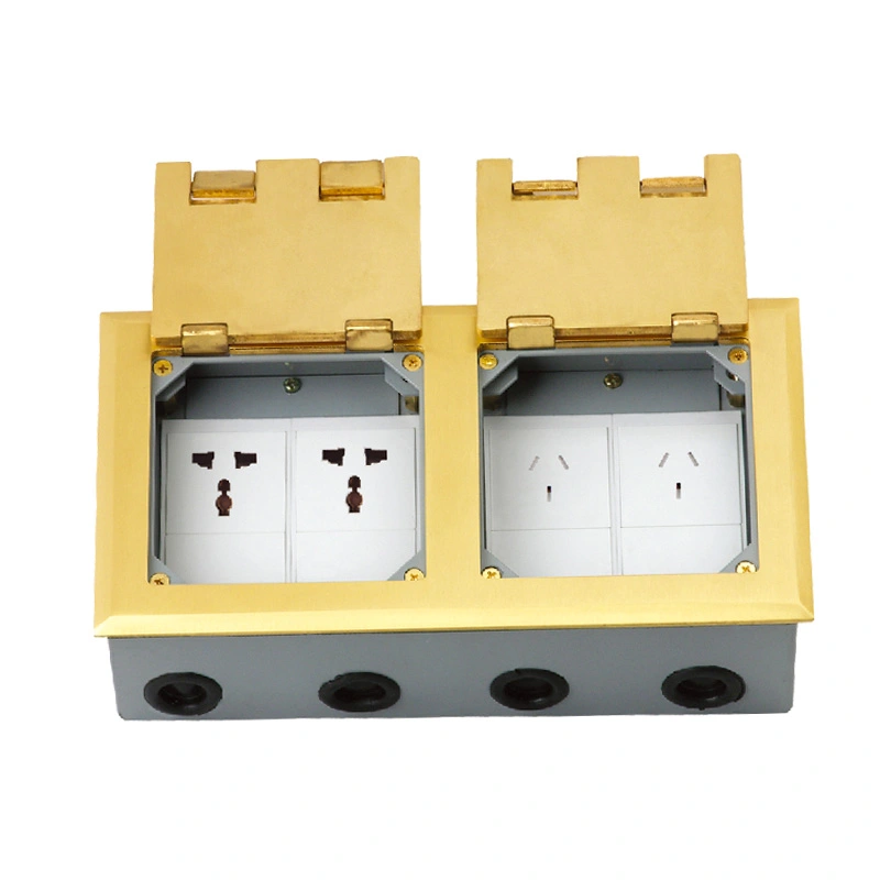 Double Door Open Cover Floor Socket 12 Module Kapasiteit