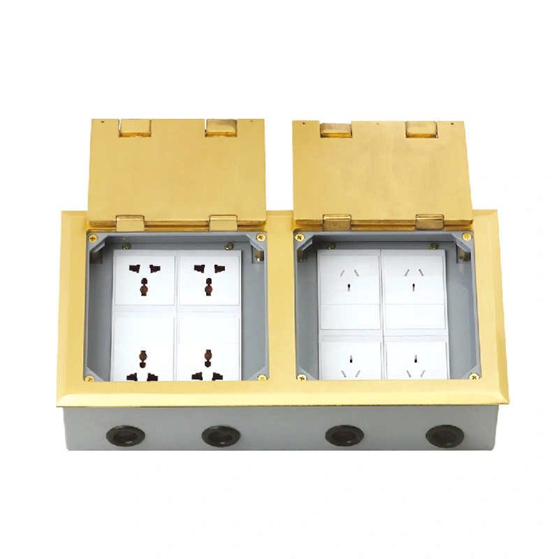 Double Door Open Cover Floor Socket 20 Module Kapasiteit