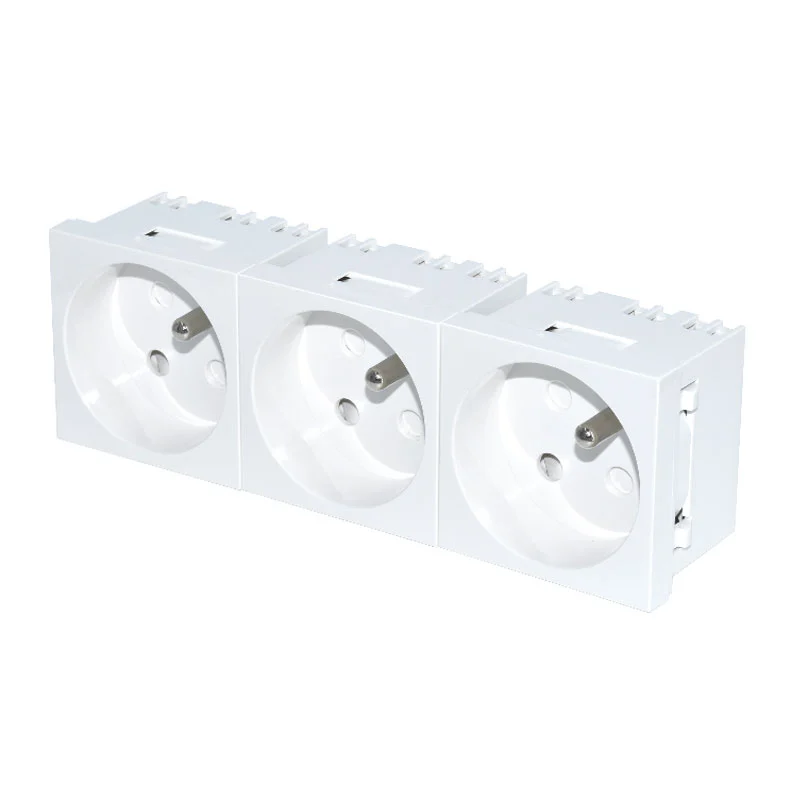 Frânsk White Socket Three Function Module