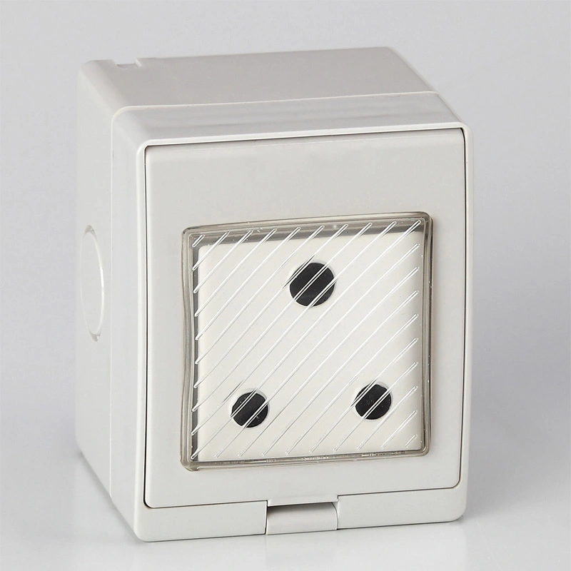 IP55 Series Outdoor Waterproof Súd Afrikaanske Socket mei Switch