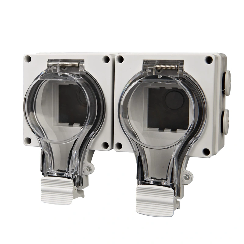 IP66 Nije Series Waterproof Socket 2 Gang Socket Lege Shell