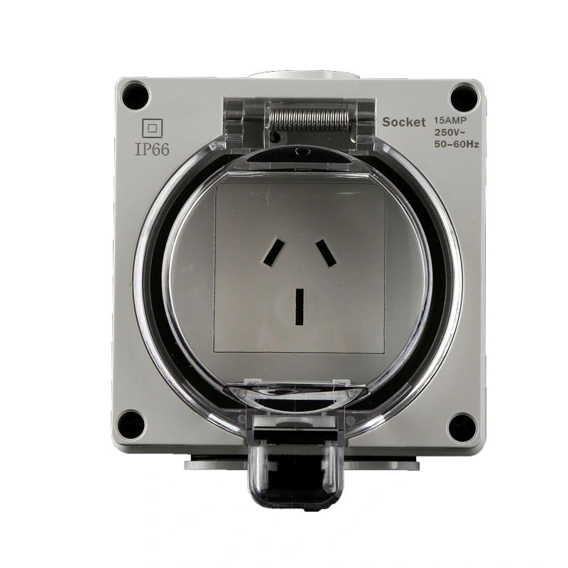 IP66 Series Australia Standert Waterproof Surface Socket mei Switch