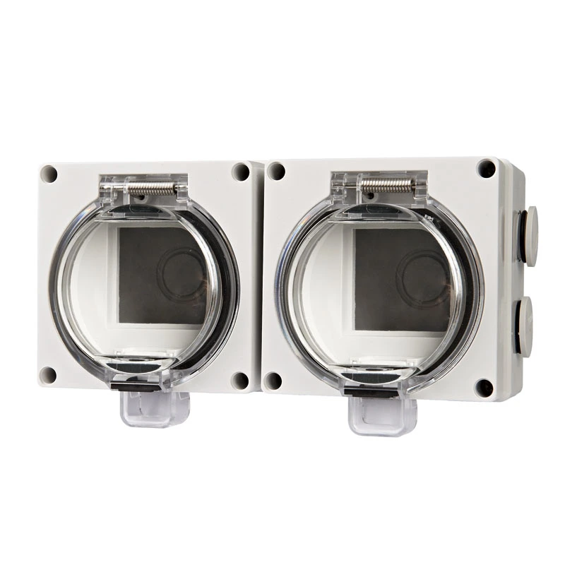 IP66 Series Waterproof Socket 2 Modules Lege Enclosure