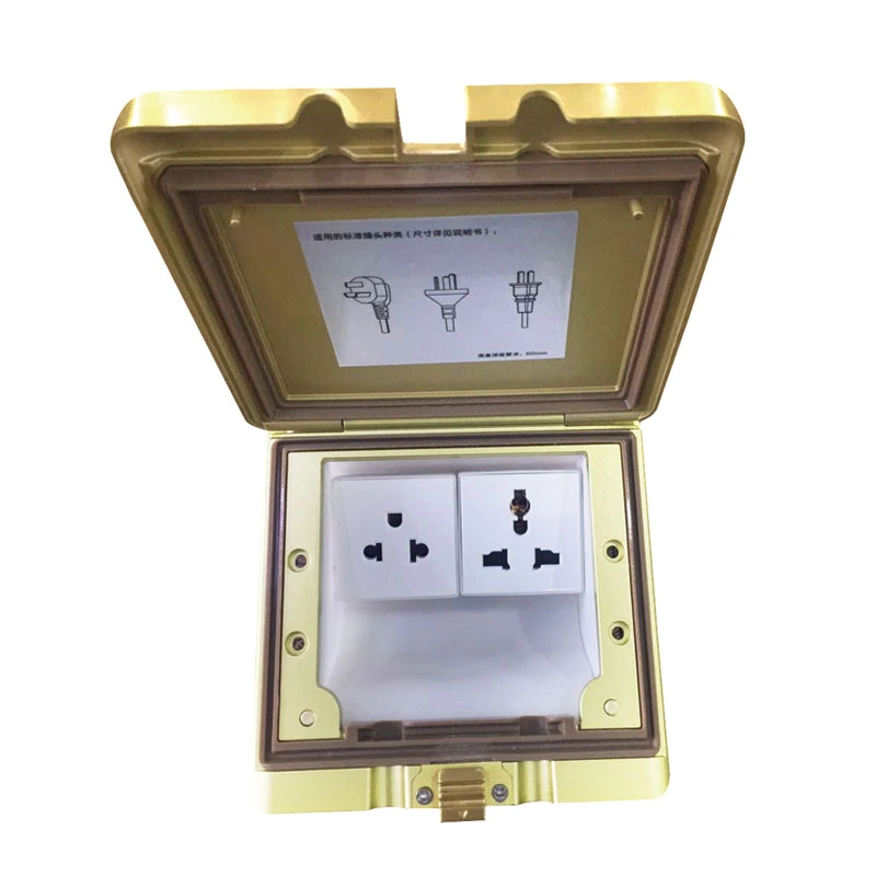 Pop Up Raised IP55 Waterproof Electric Floor Outlet Socket Box